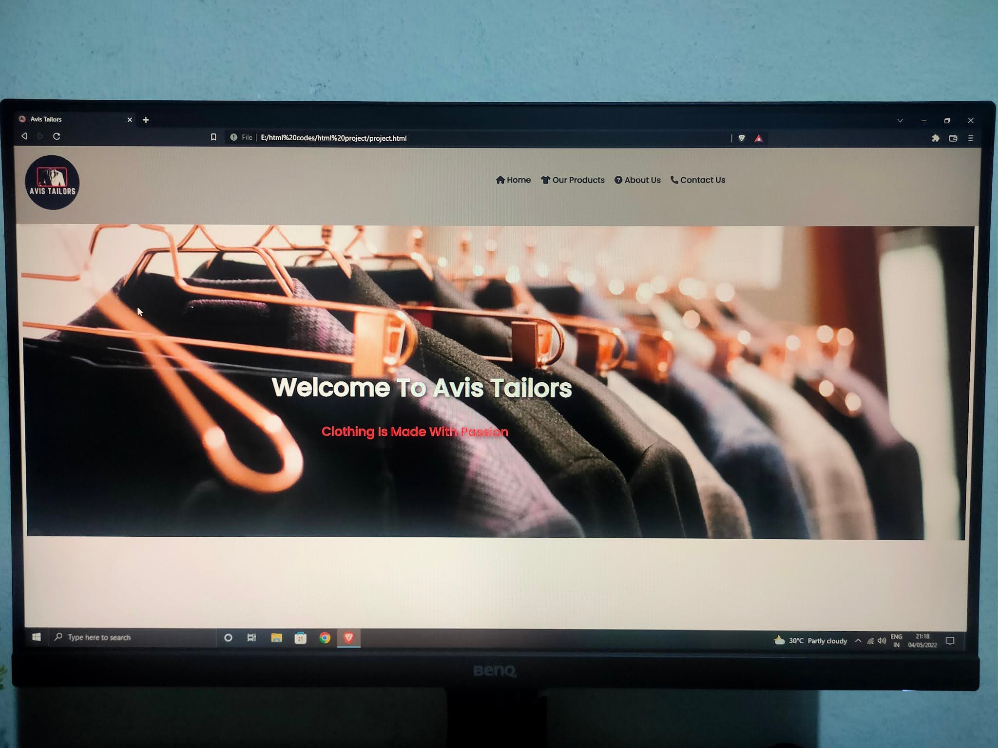 Avis tailors website cover pic