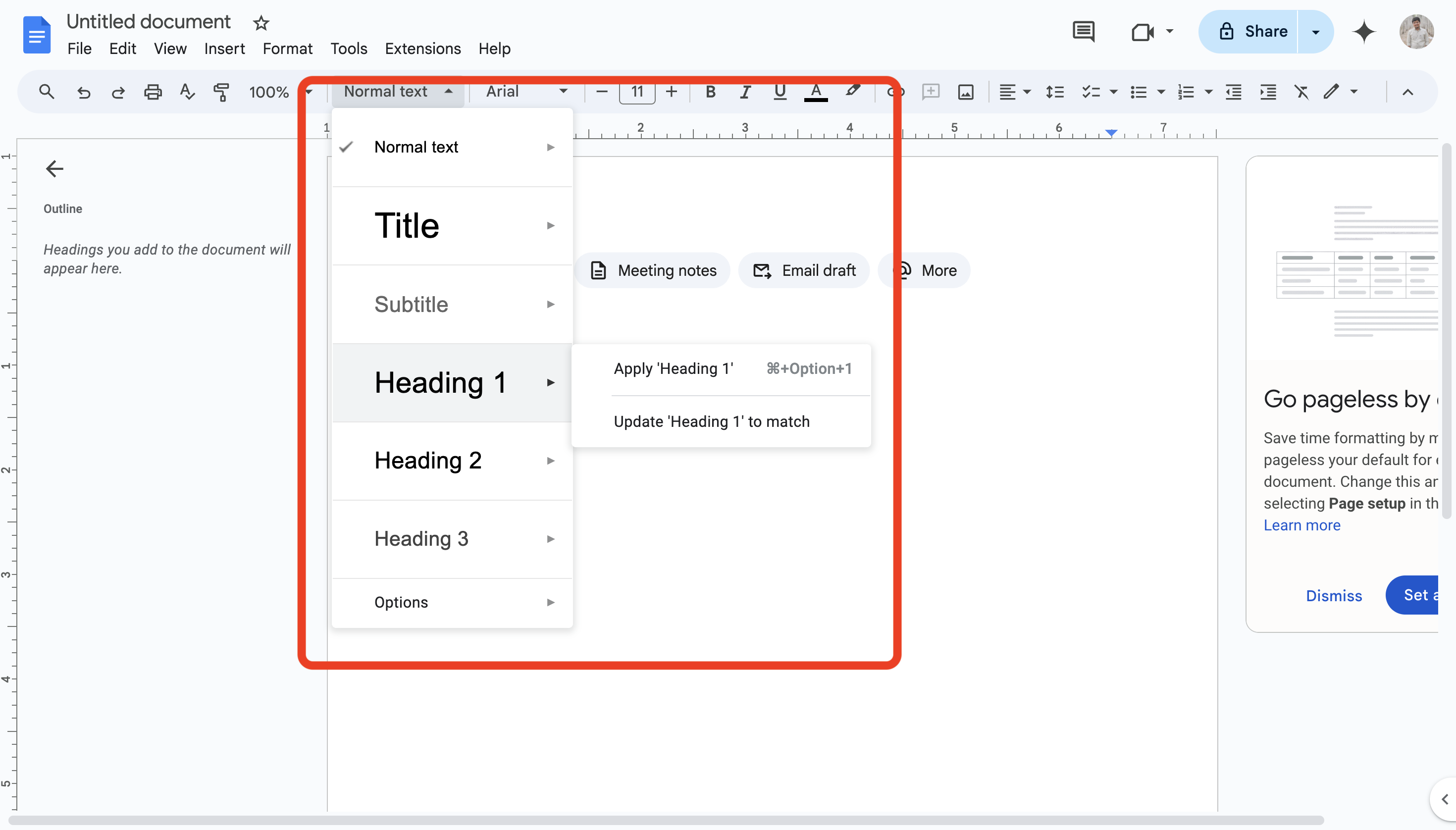 Google Docs editor image